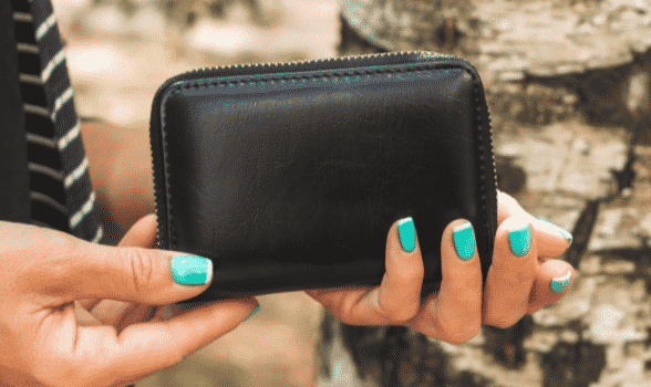 Zip in pelle intorno al portafoglio piccolo borsa da donna portafoglio da donna fatto a mano portafoglio pochette Borse e borsette Portafogli e fermasoldi Portafogli 
