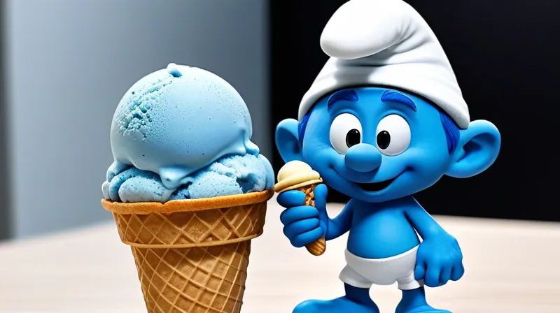 Il gelato blu noto in passato con il nome di “Puffo” viene adesso presentato con il