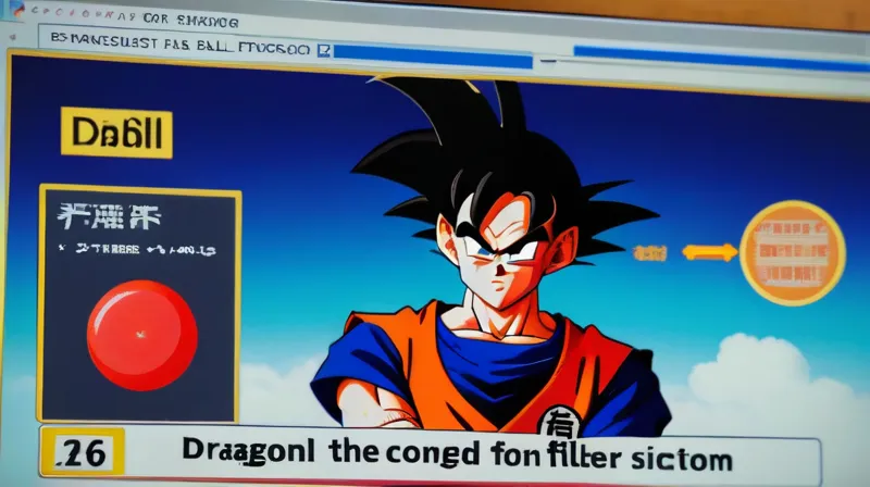 Istruzioni su come utilizzare il filtro con i titoli degli episodi di Dragon Ball