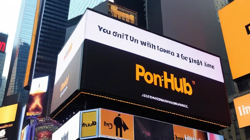 Il cartellone pubblicitario di PornHub installato a Times Square è stato rimosso dopo essere stato visualizzato